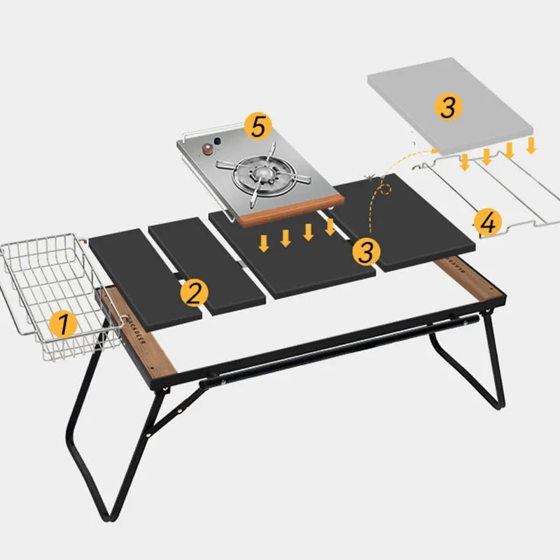 Camping Igt Table Storage Spice Rack Stainless Steel Picnic Table Hanger Extension Rack IGT Table Accessories