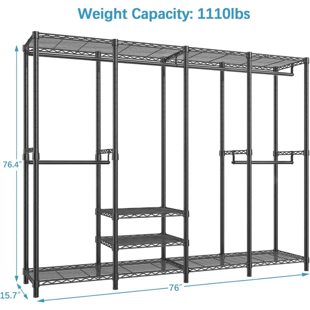 VIPEK V40 Wire Garment Rack Heavy Duty Clothes Rack for Hanging Clothes, Multi-Functional Bedroom Clothing Rack Freestanding