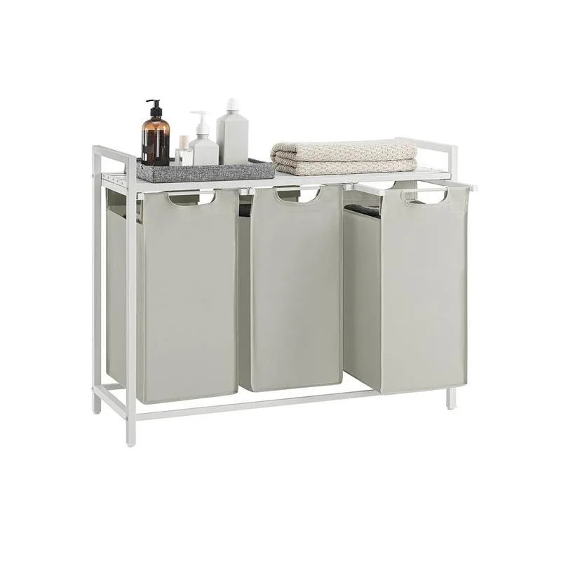 [Summer Sale] VASAGLE Laundry Sorter with Top Shelf and Pull-Out Bag Organiser