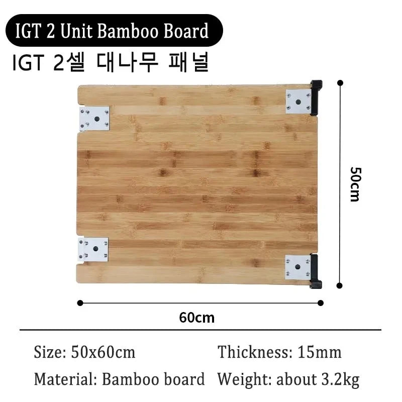 Camping IGT Table Free Combination Table Stainless Steel IGT Accessories Outdoor Portable Folding Aluminium Alloy Table