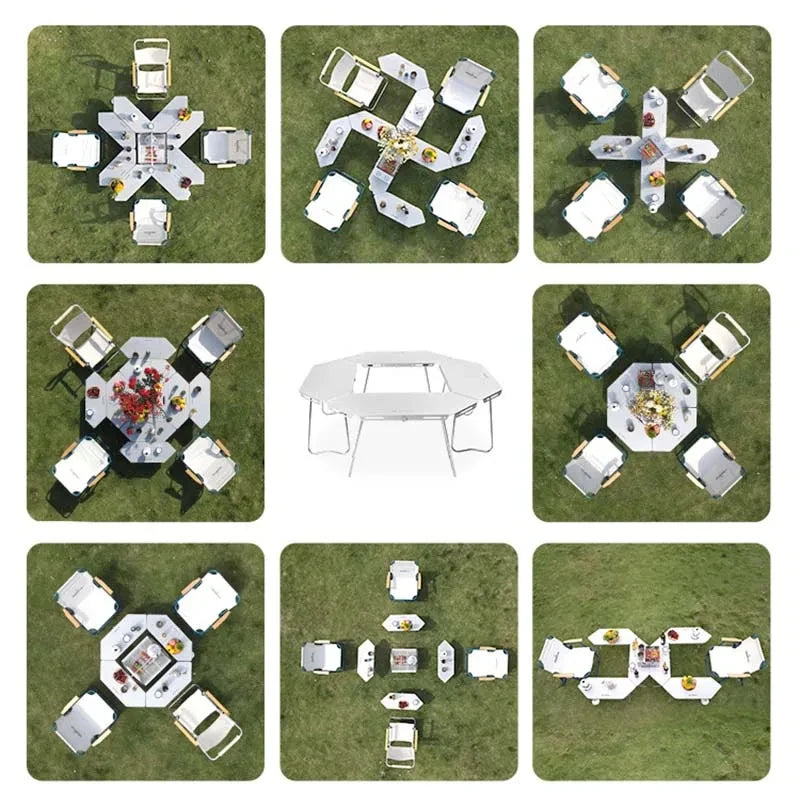 Homful New Arrival Outdoor Ultra Light Aluminum Alloy Folding Picnic Equipment Camping Folding Table