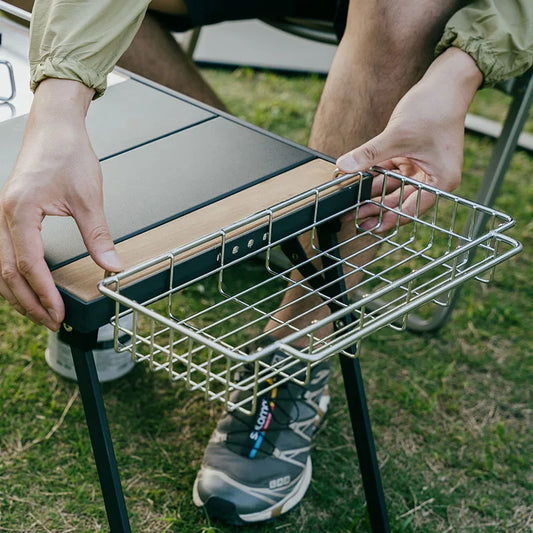 Camping Igt Table Storage Spice Rack Stainless Steel Picnic Table Hanger Extension Rack IGT Table Accessories