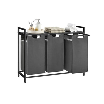 [Summer Sale] VASAGLE Laundry Sorter with Top Shelf and Pull-Out Bag Organiser