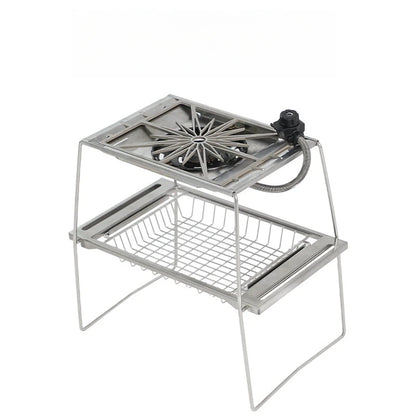 For gs450 One Unit Frame Stove Table Portable Barbecue Camping Rack Outdoor Picnic Folding Shelf IGT Table Accessories  New