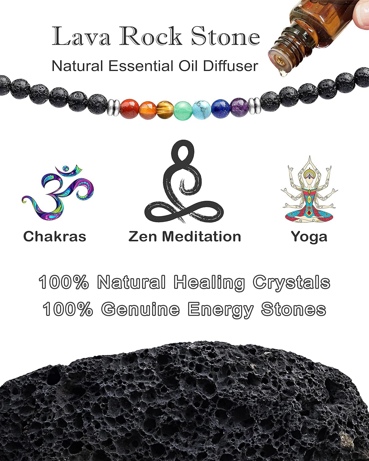 Crystals and Healing Stones Chakra Necklaces for Women Men/ Healing Crystals Bracelets for Women Men, Meditation, Anxiety Relief Items, Jewelry for Women Men